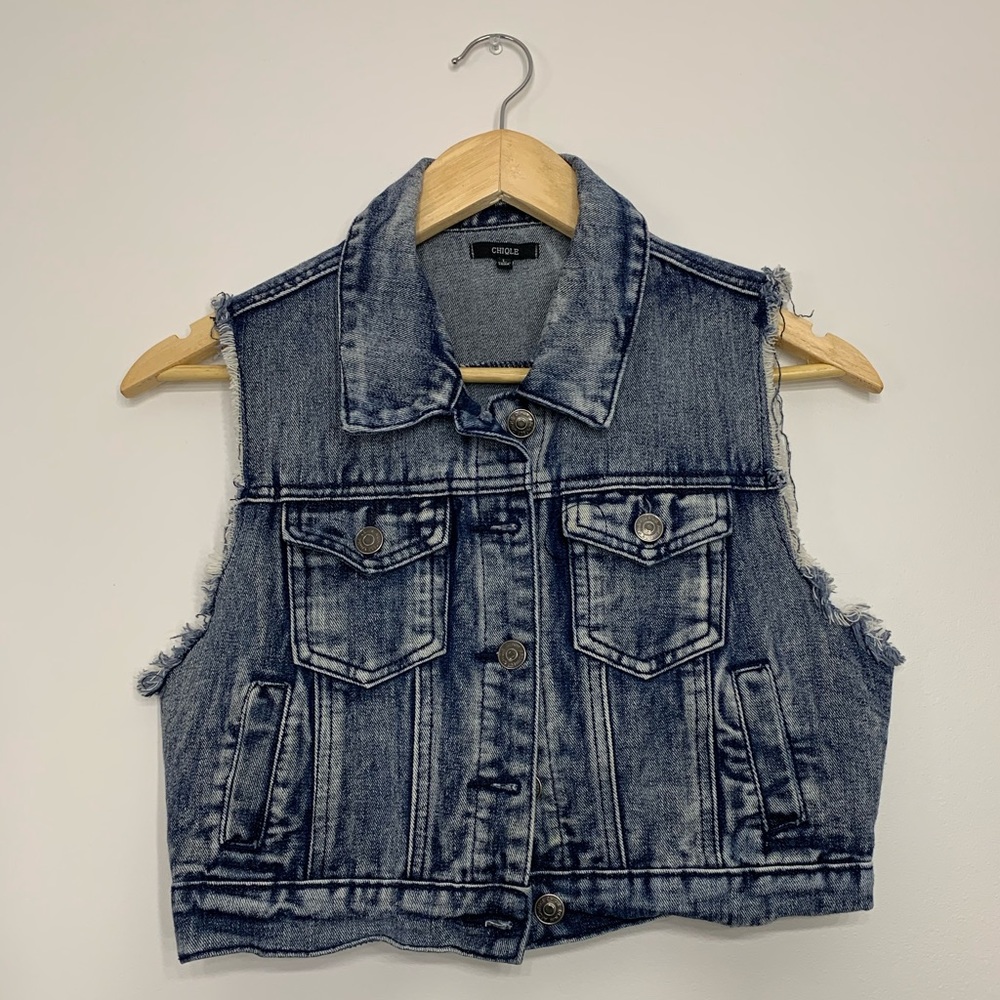 Cropped Denim/Jean Vest